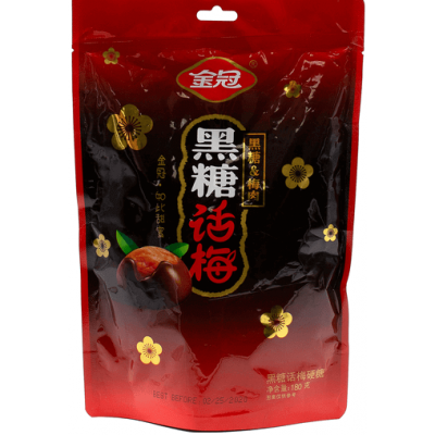 金冠黑糖话梅糖 180g